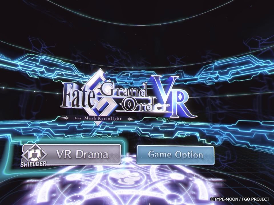 Fate/Grand Order VR feat. Mash Kyrielight (PlayStation 4) screenshot: Main menu