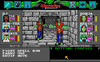 Wizardry: Bane of the Cosmic Forge (DOS) screenshot: Those guys look just like fruit sellers in Jerusalem central market after you tell them they overprice their wares