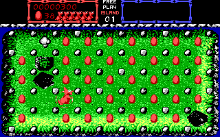 Trog (DOS) screenshot: Gameplay (EGA)