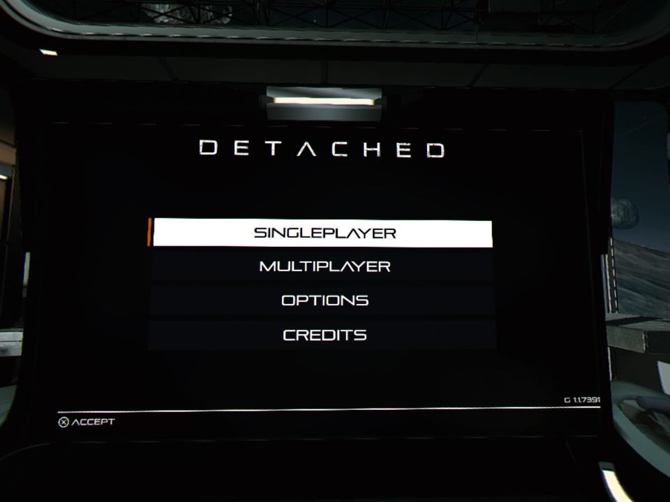 Detached (PlayStation 4) screenshot: Main menu