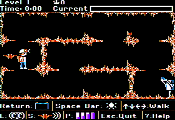 Electrifying Adventure (Apple II) screenshot: Entering the Tunnels
