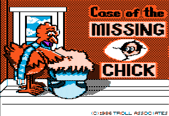 Case of the Missing Chick (Apple II) screenshot: Title Screen