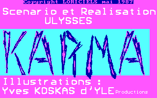 Karma (DOS) screenshot: Title screen