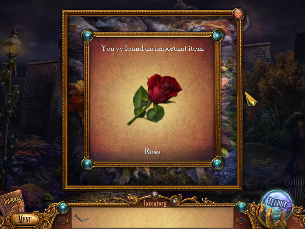 Small Town Terrors: Galdor's Bluff (Windows) screenshot: You found a rose