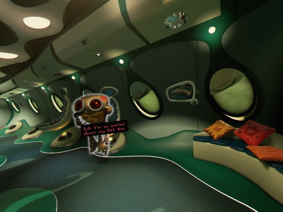 Psychonauts in the Rhombus of Ruin (PlayStation 4) screenshot: Looking at myself from other character's eyes