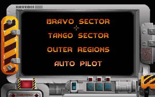 Raptor: Call of the Shadows (DOS) screenshot: Sector selection