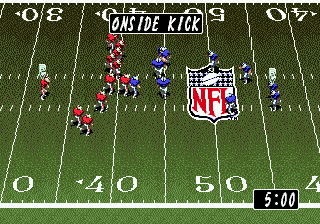 Tecmo Super Bowl II: Special Edition (Genesis) screenshot: The kick will go smoothly...