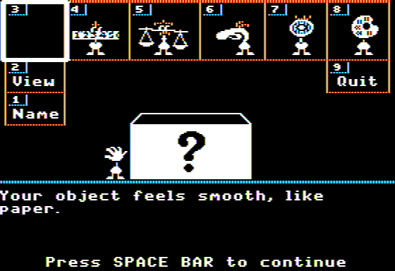 Mystery Objects (Apple II) screenshot: Texture of the Object