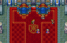 Final Fantasy II (WonderSwan Color) screenshot: The emperor is plotting his evil schemes...